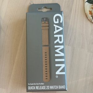 NWT Garmin Quick Release 20 watch band Tan Suede